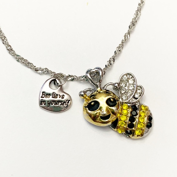 Jewelry - Bee-Lieve In Yourself Bumblebee Necklace (F3)